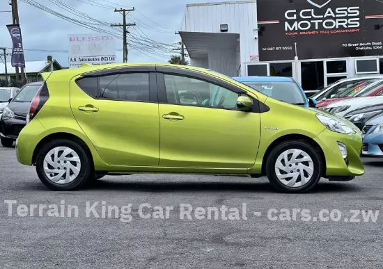 Picture of Toyota Aqua Hybrid for hire! From